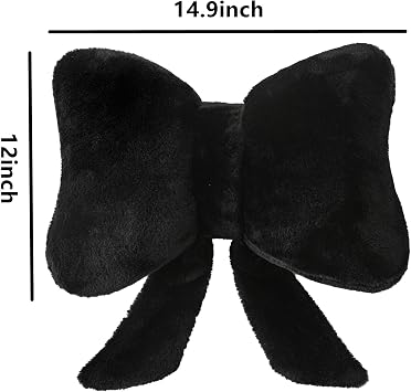 Room Decor Home Decor Bow Throw Pillows Decorative Pillows,Black 14.5*12