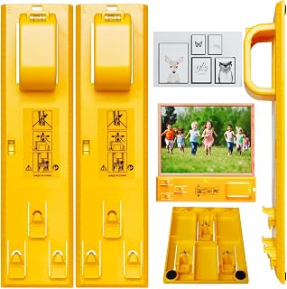2 Pack Picture Hanging Tool with Level Easy Frame Picture Hanger Wall Hanging Kit for Hanging Pictures, Clocks, Mirrors, Galleries, Artworks,TVs, and Shelves, Yellow
