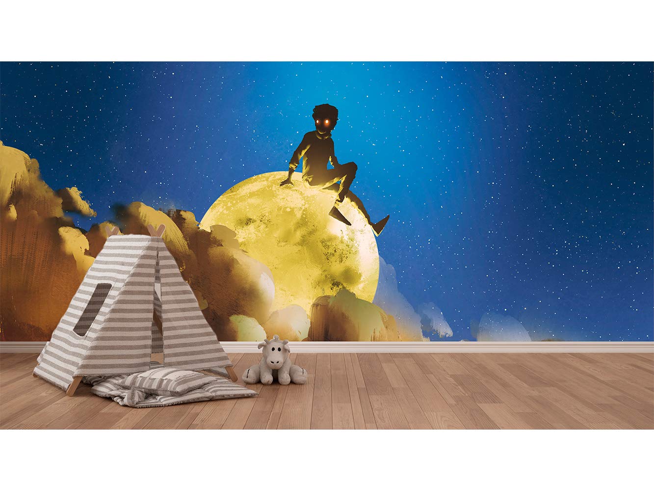 Oedim Sticker mural en vinyle pour chambre d'enfant Motif lune 500 x 300 cm
