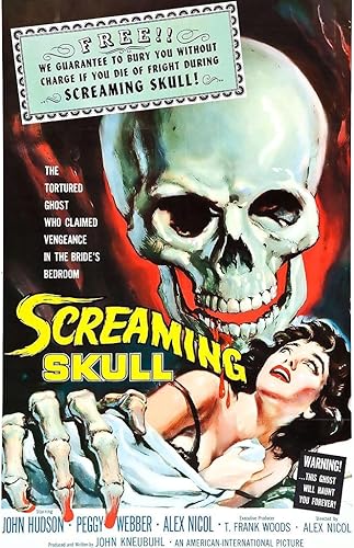 The Screaming Skull Retro Vintage Horror Movie Merchandising Spooky Halloween Decor Halloween Decor Skeleton Pulp Horror Theater Creepy 1958 Cool