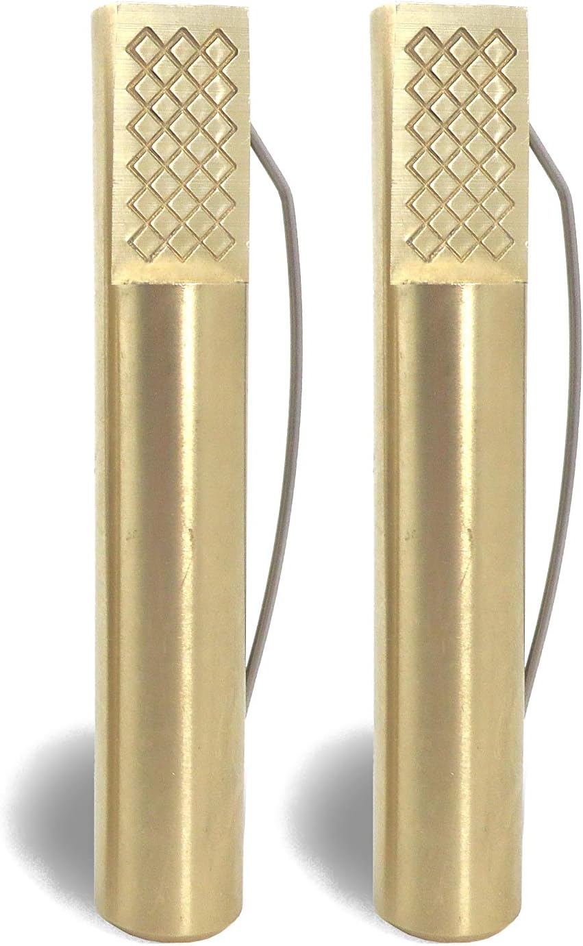 Taytools Solid Brass Round Workbench Dogs for 3/4 Inch Holes (2, 4-3/8 Inch)