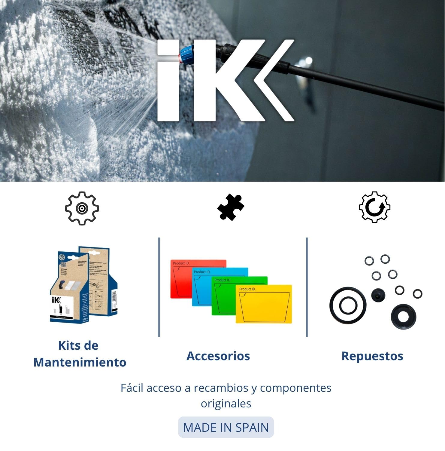 IK Foam Pro 12 ALK - Pulverizador de Espuma para Agentes Alcalinos - 10L | Conector de Aire Compimido -3 Tipos de Espuma- Detailing, Limpieza y Desinfección -Desinfectantes, Neutros, Alcalis y Cetonas