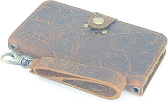 Case Compatible with Samsung Galaxy S23 5G Genuine Leather Wallet Card Slot Folio Flip Cover Case Brown