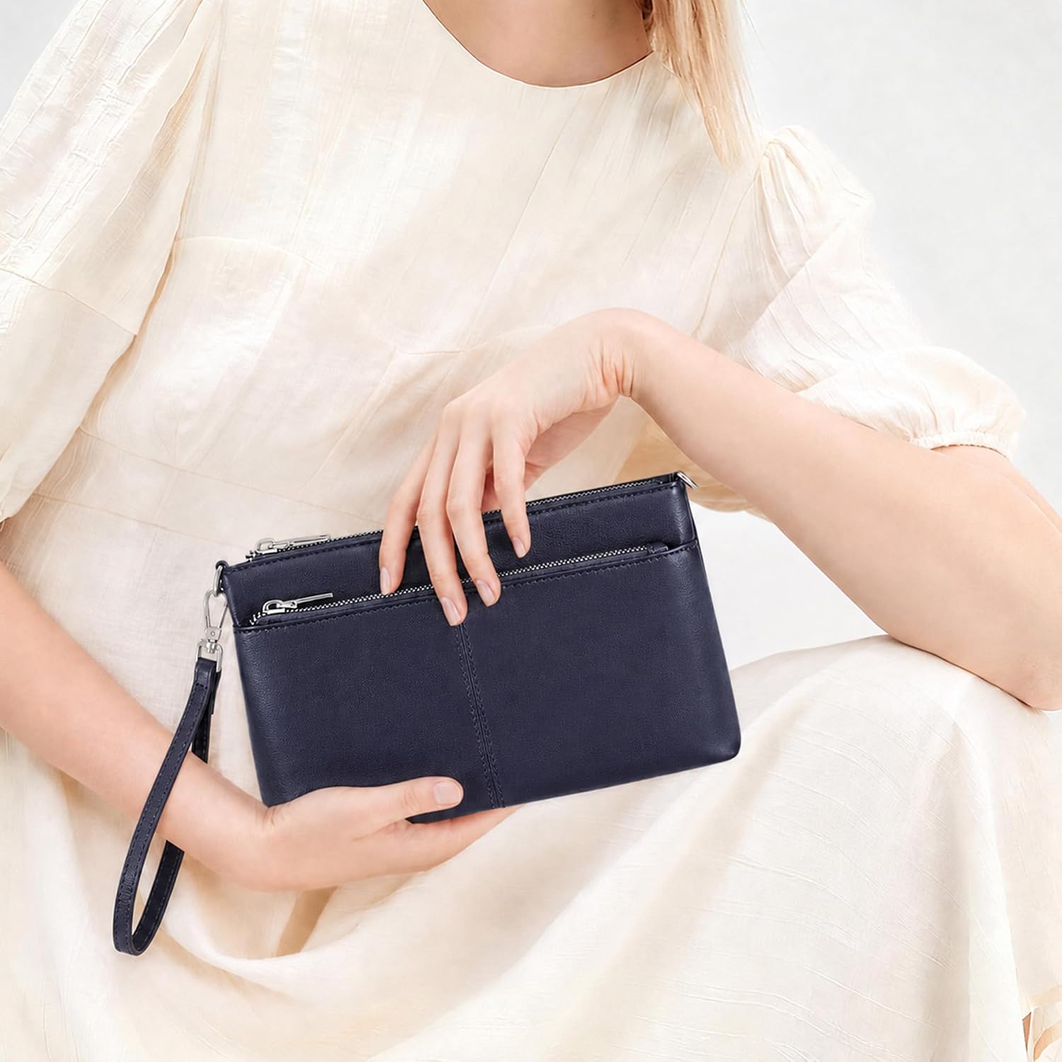 RFID Small Crossbody Purse for Women Wristlet Wallet Clutch Bag image 2