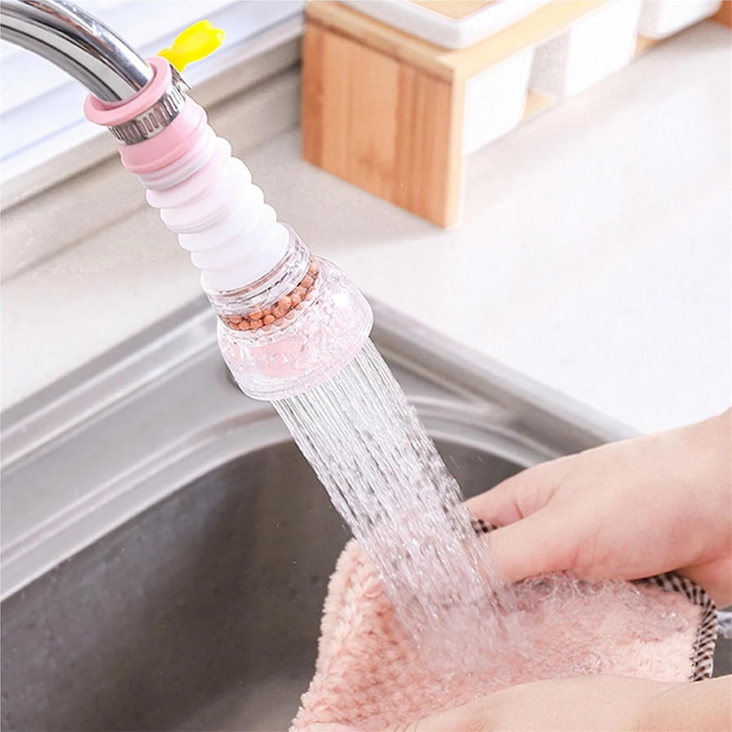 360 Rotation Faucet Swivel Water Saving Economizer Head Shower Kitchen Faucet Nozzle Adapter Sink Accessories 1Pcs(Green)