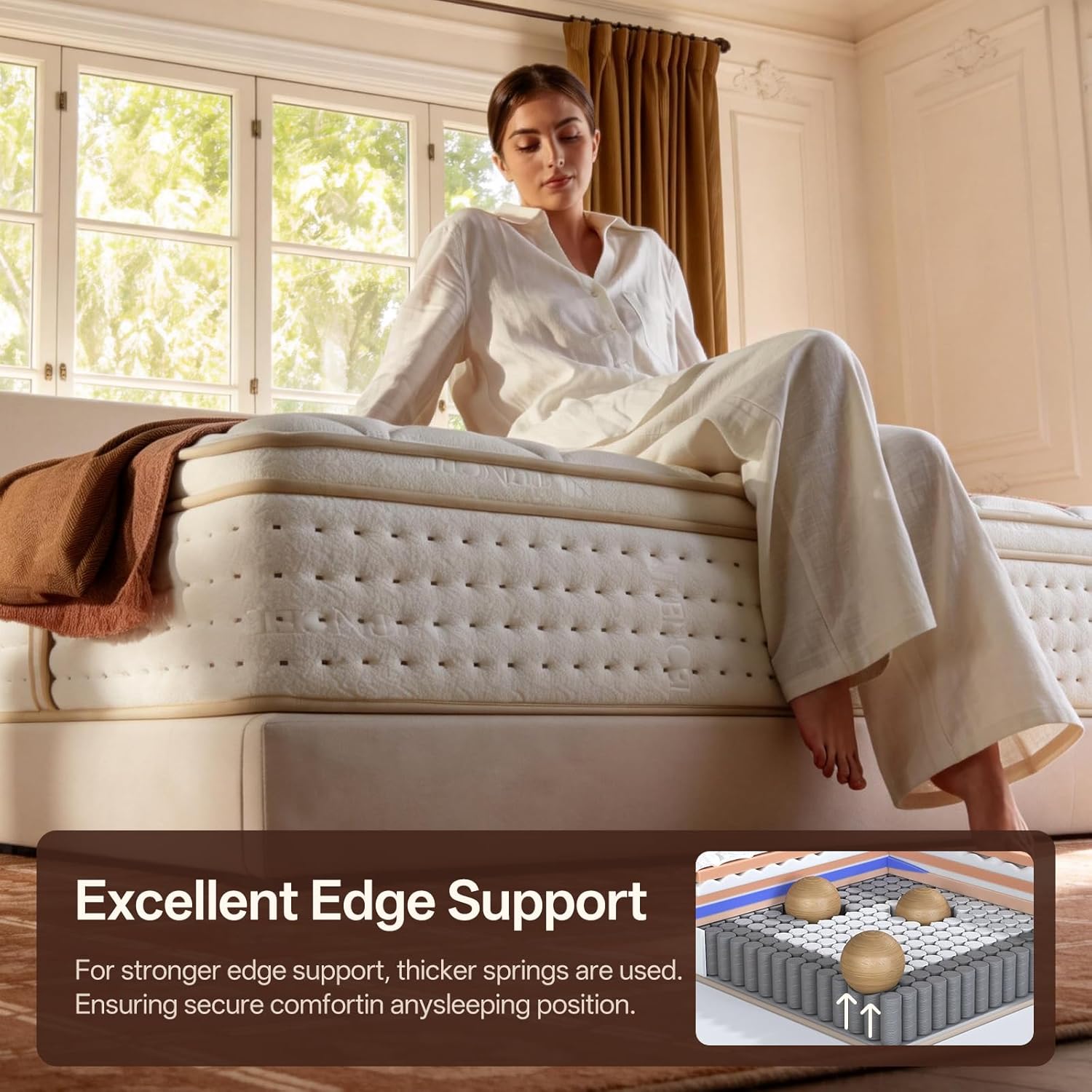 COMFBOX Queen Size Hybrid Mattress in a Box, 12 Inch, Cooling Gel Memory Foam and Pocket Springs, Medium Firm, Pressure Relief (Queen, 12, 12, Inches)
