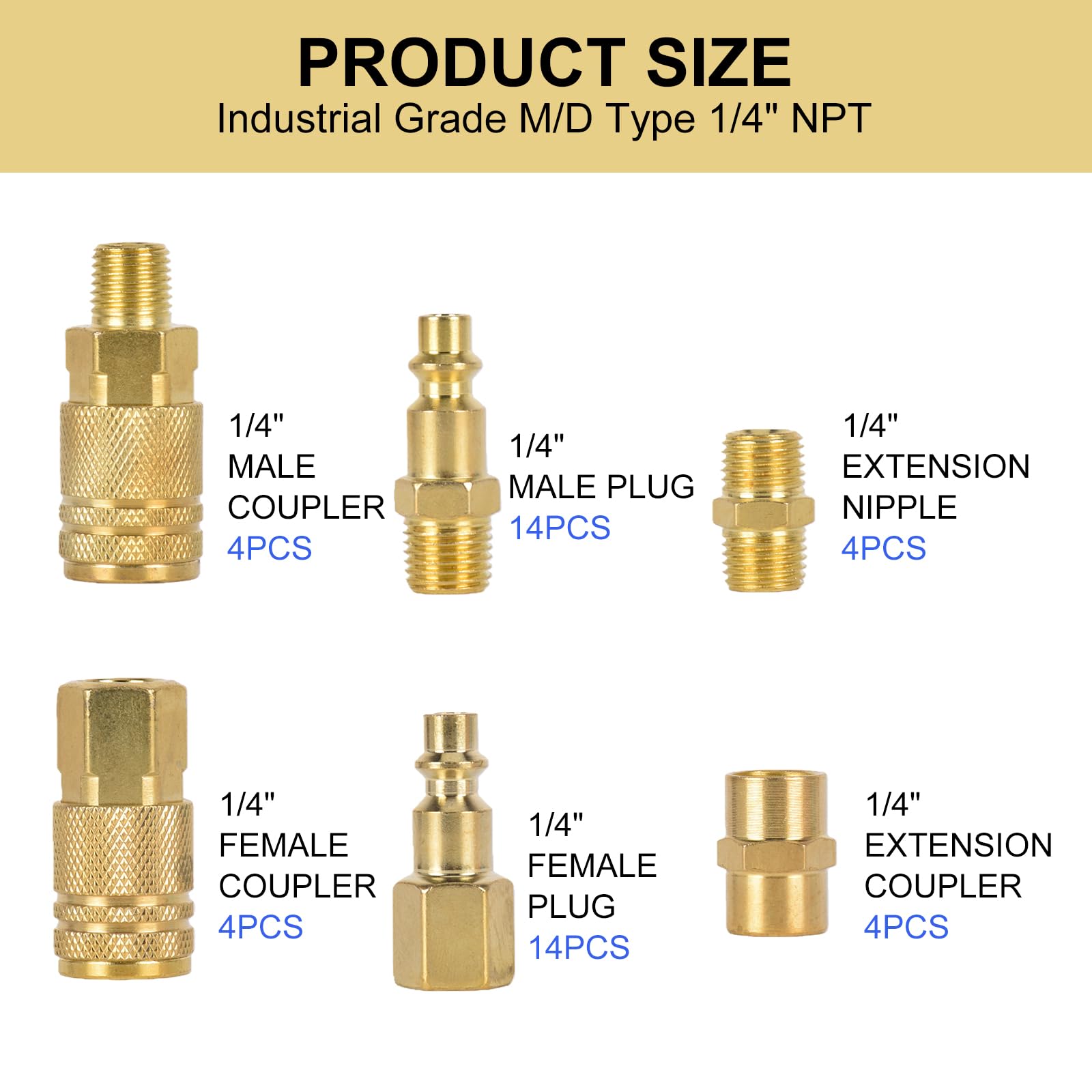 45pcs Air Hose Fittings - Quick Connect Kit -2