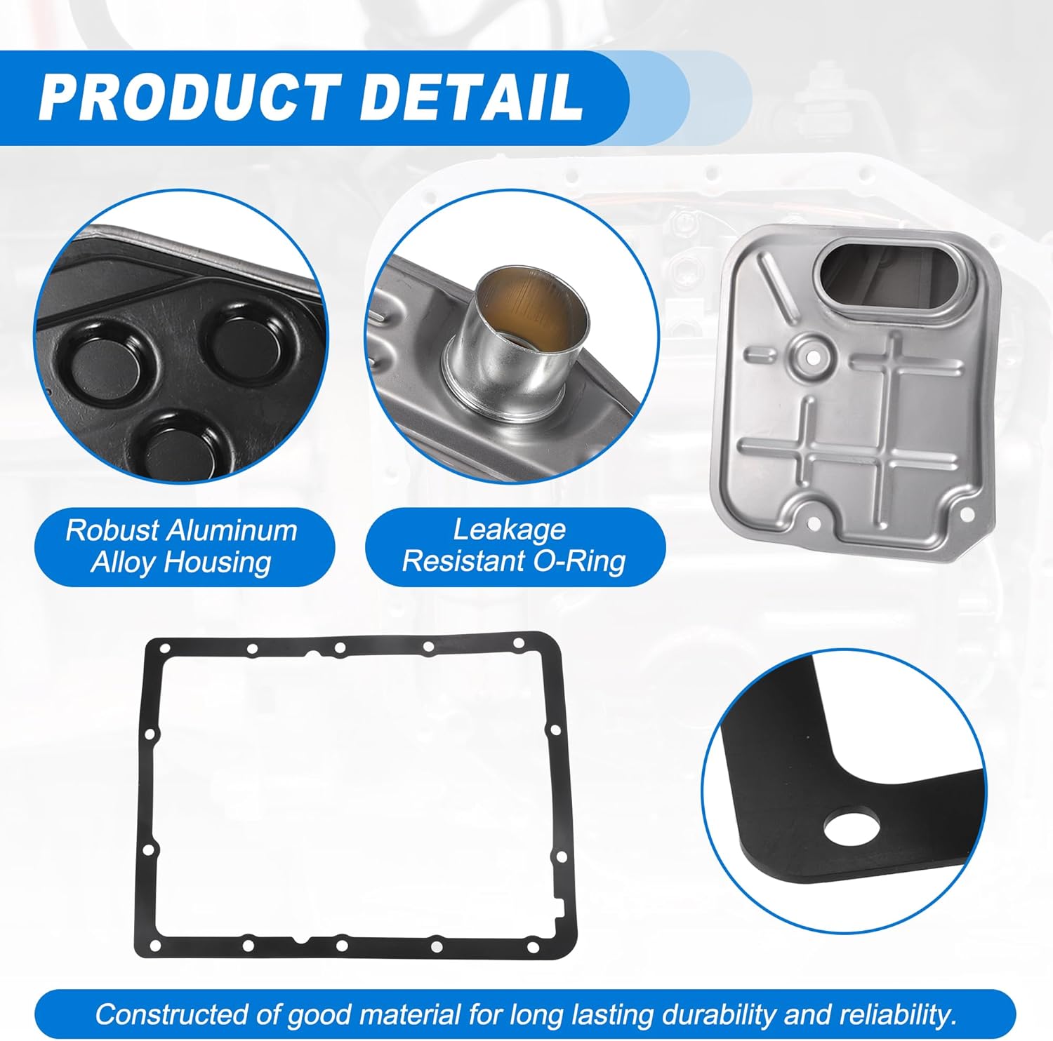 ACROPIX A44DE Automatic Transmission Filter Kit CVT Oil Cooler Filter Oil Pan Gasket Kit Fit for Suzuki Grand Vitara 2009-2013 No.2657065D10 - Pack of 2