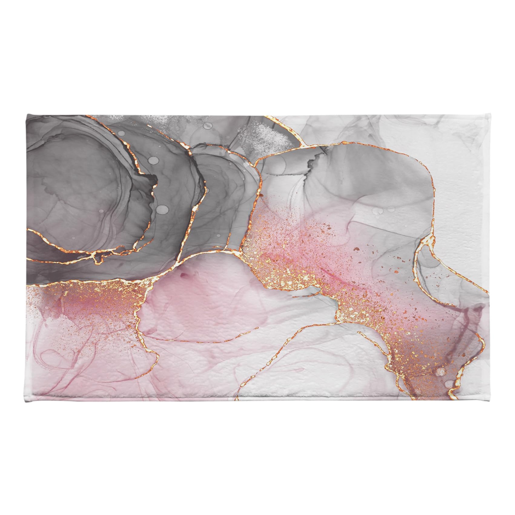 Photo 1 of **DIRT FROM TRANSPORT **LB Grey and White Texture Bath Mat for Bathroom,Pink and Black Marble Texture Modern Abstract Bathroom Rug,Black and White Non Slip Absorbent Bathroom Mat Doormat,32x20 Inch