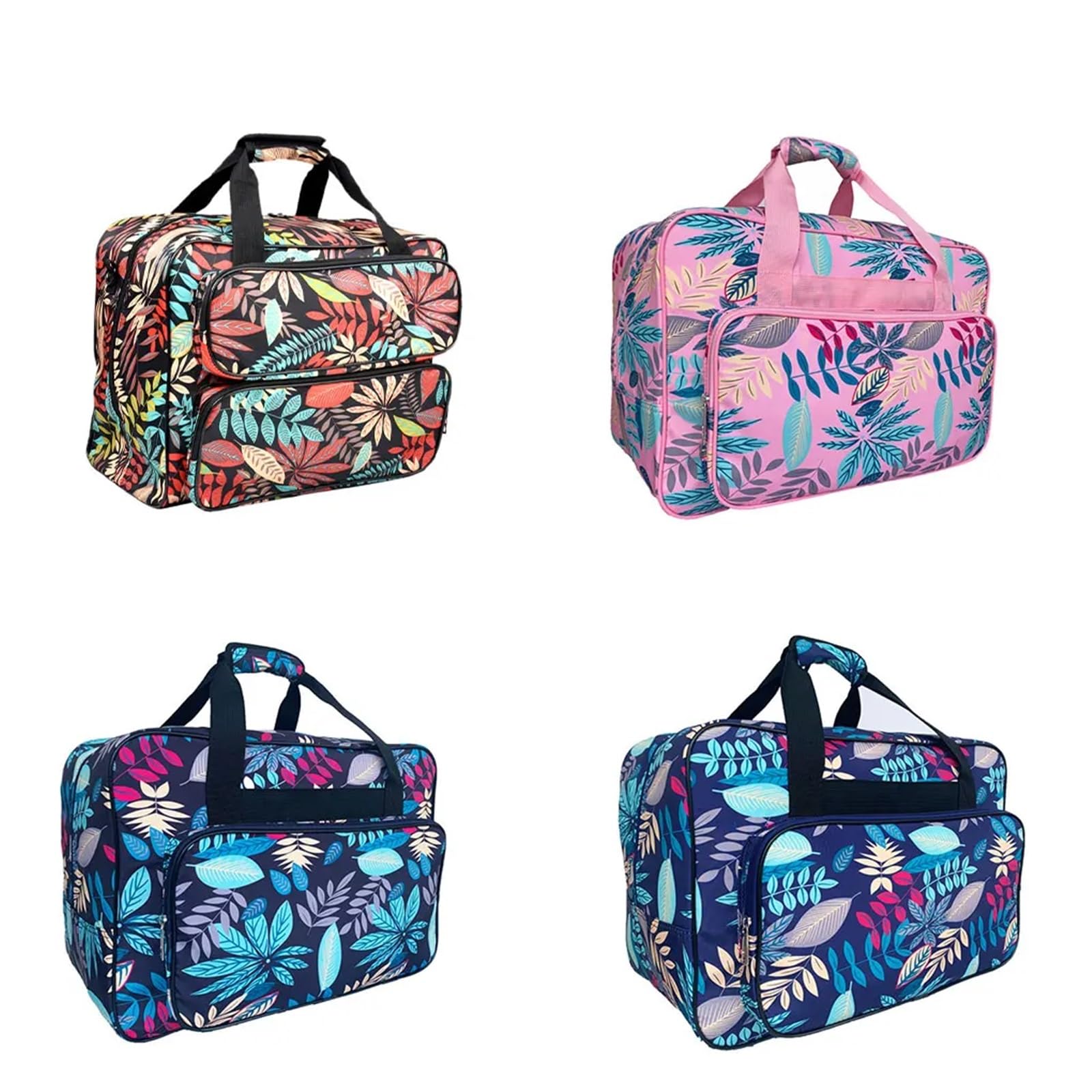 Máquina de Coser portátil Estuche de Transporte Soporte con Cremallera Bolsa de Almacenamiento de Viaje Organizador de Ropa Equipaje(Pink)