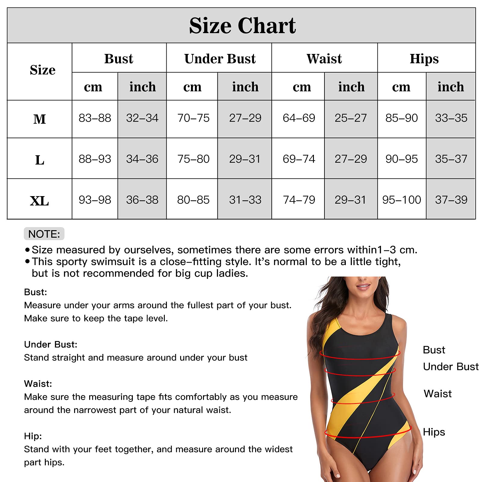 SEDEX Maillots de Bain 1 Piece Femme Push up Rembourré Gainant Ventre Plat Maillot de Bain Ronde Amincissant Sport Piscine Plage Siamois pour Madam