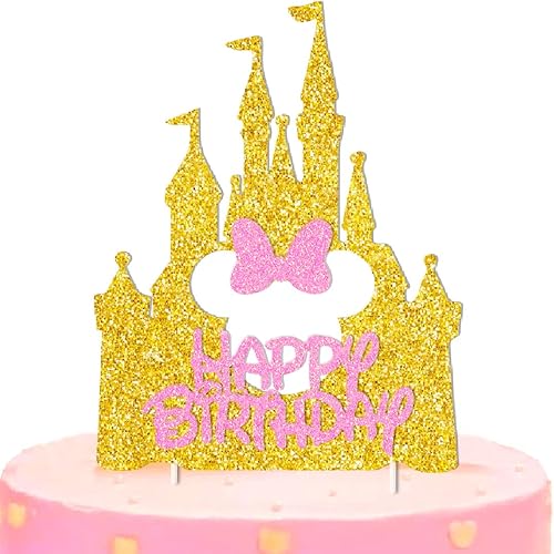 Decoración de cumpleaños de ratón con castillo para decoración de pastel de castillo para fiesta de cumpleaños temática de ratón castillo disponible en Yaxa Colombia