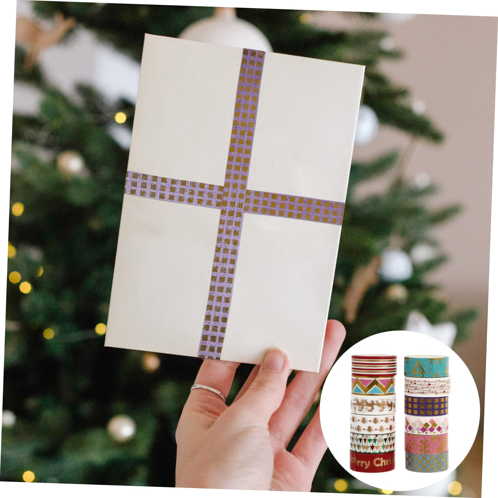 Abaodam 36pezzi Nastro Adesivo Decorativo Natalizio Di Washi Tape Con Motivi Festivi Per Scrapbooking Decorazioni e Regali Di Natale