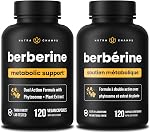 Berberine 1200mg Complex – 120 Count - Highest Purity 97% Berberine HCl + Patented Berbevis Phytosome for Max Absorption – Ultra Strength Capsules With Grape Seed Extract - Berberine Supplement Supports Glucose Metabolism & Healthy Blood Sugar Levels