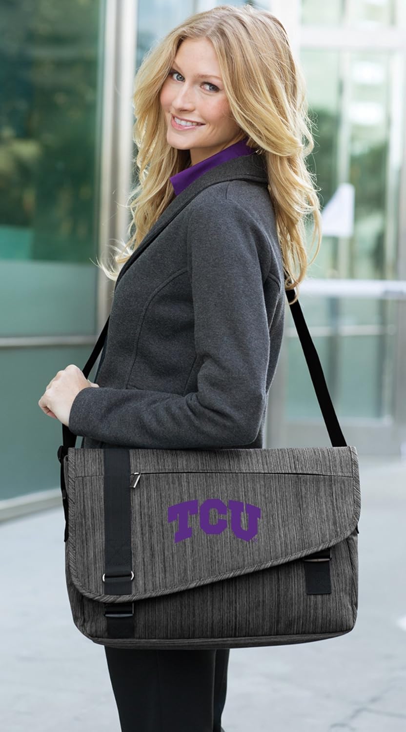 Broad Bay DELUXE Texas Christian Laptop Bag TCU Messenger Bags or Briefcase