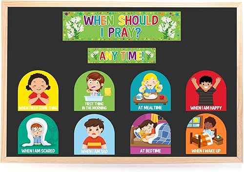 Miniatura 8 de Juego de decoración de tablón de anuncios para aula, decoración religiosa para aula y escuela dominical, decoración para fiestas, escuela, aula,