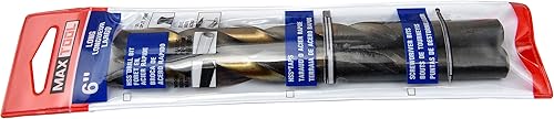 Miniatura 5 de MAXTOOL 12 "2 unids idénticos Jobber longitud taladros HSS M2 Twist Drill Bits totalmente molido negro y bronce recto vástagos taladros JBF02H10R32P2