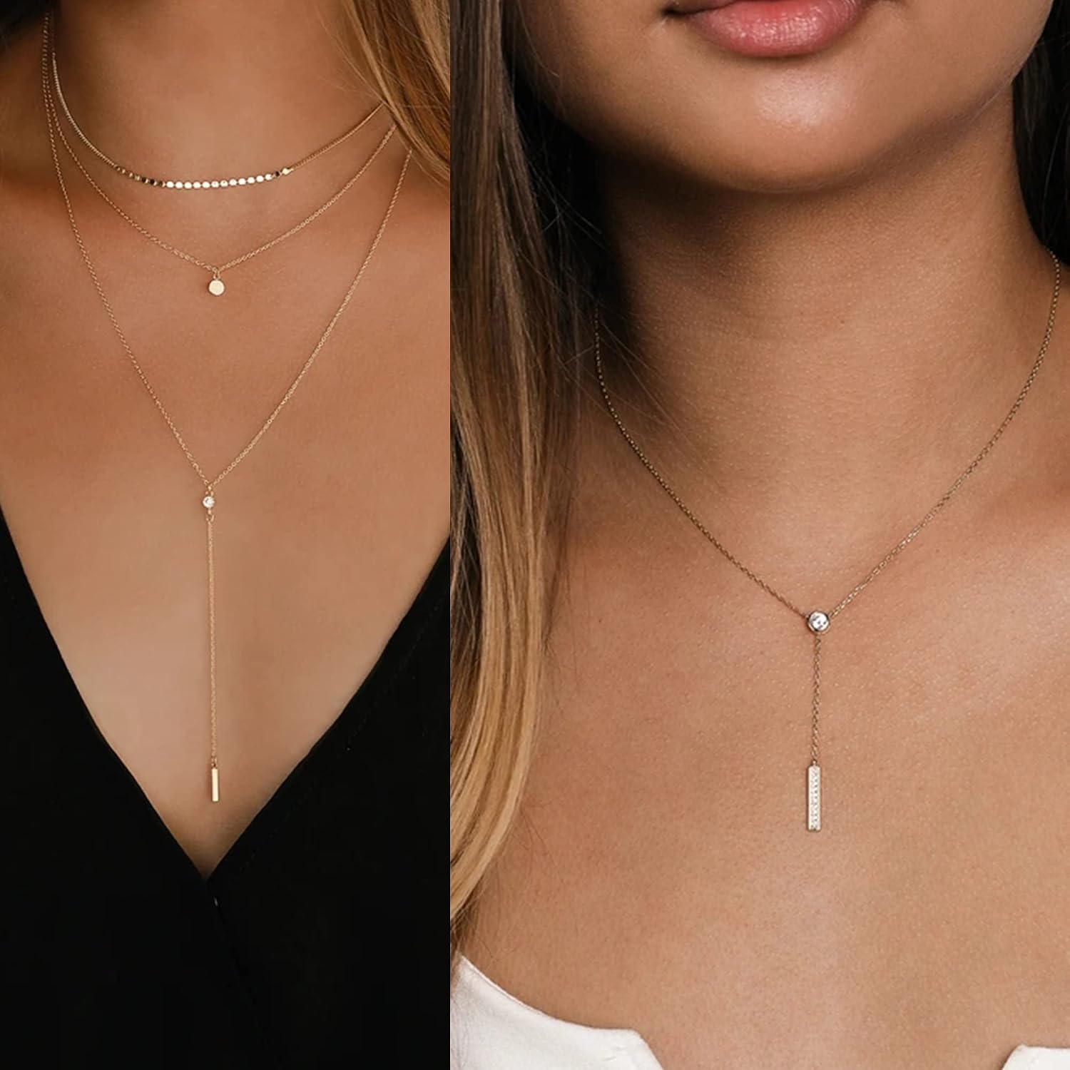 Solid 18K Gold Necklace 1mm Dainty Box Chain Necklace with Spring Ring Clasp Stamped Au750