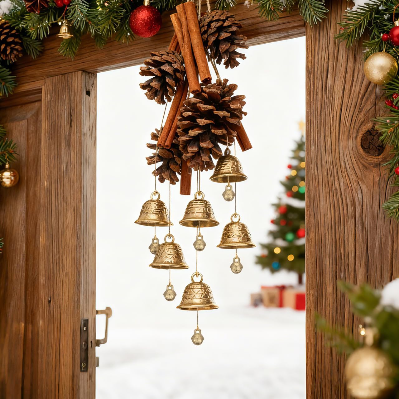SUPVOX 30pcs DIY Craft Bells Vintage Copper Tiger Head Jingle Bells for Crafts, DIY Jewelry Making, Wind Chimes, Christmas Ornaments, Handmade Decorations - 0.43inches