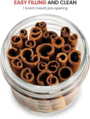 Miniatura 4 de Bormioli Rocco Quattro Stagioni - Juego de 6 tarros transparentes herméticos, 6.75 onzas, hechos de vidrio duradero, fabricado en Italia.