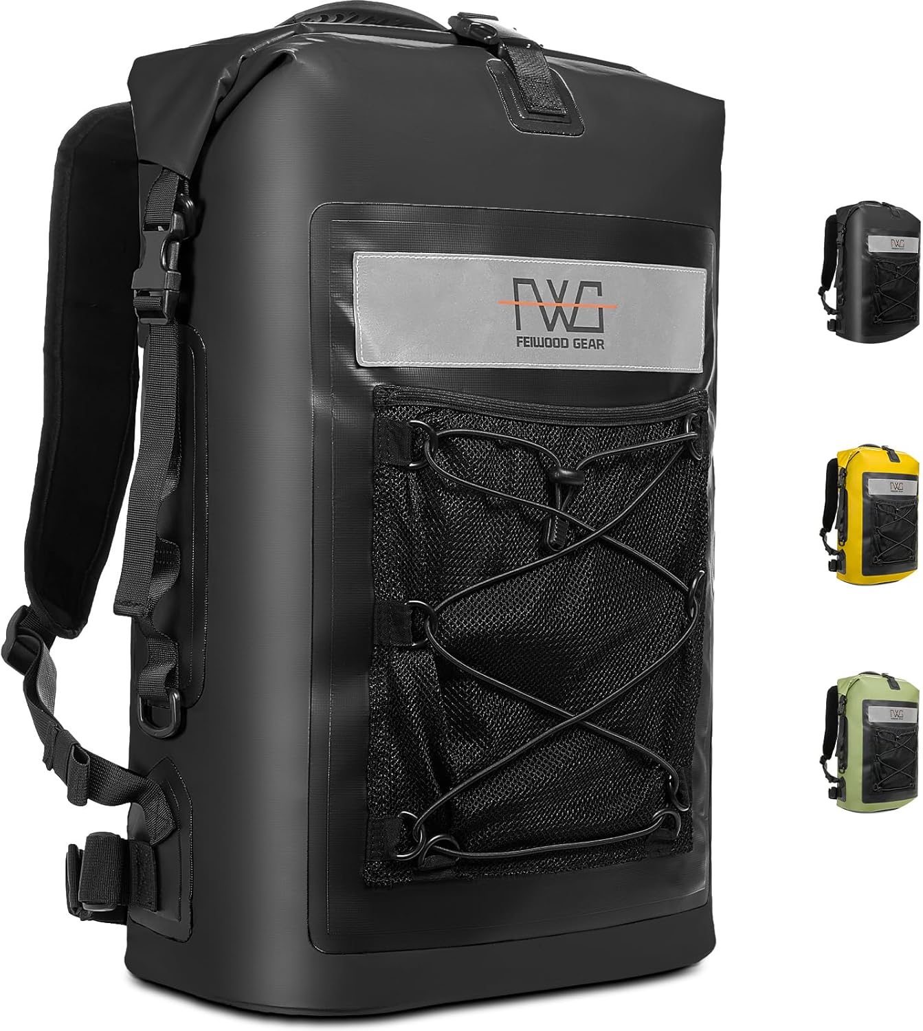 Dry Bag Backpack, 40L Floating Waterproof Backpack Roll-Top Closure for Kayaking, Boating, Hiking, Camping Black