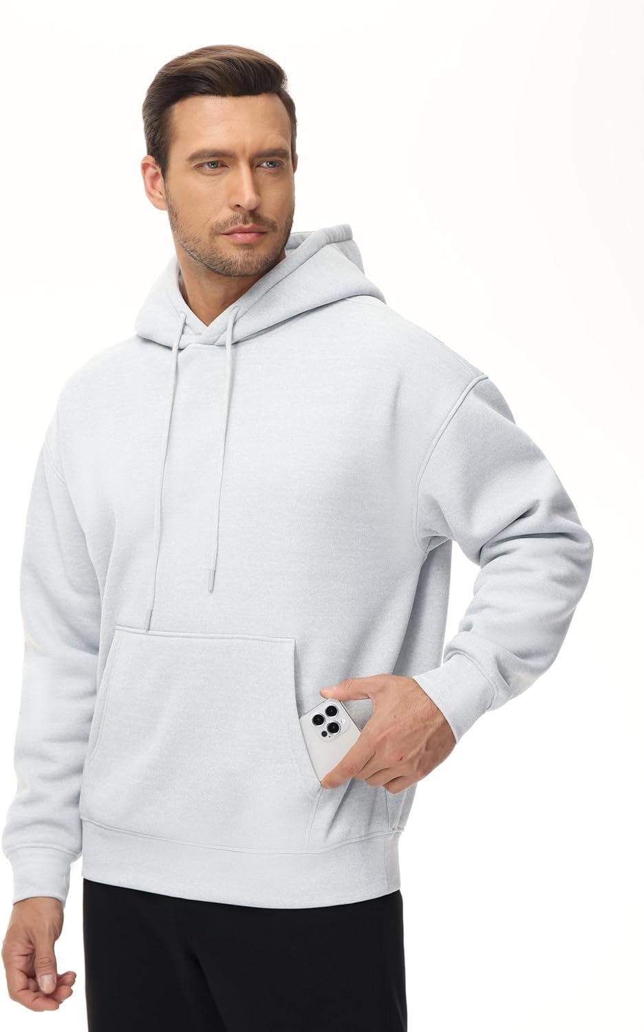 THE GYM PEOPLE Men's Fleece Pullover Hoodie Loose Fit Ultra Soft Hooded Sweatshirt With Pockets - Image 3