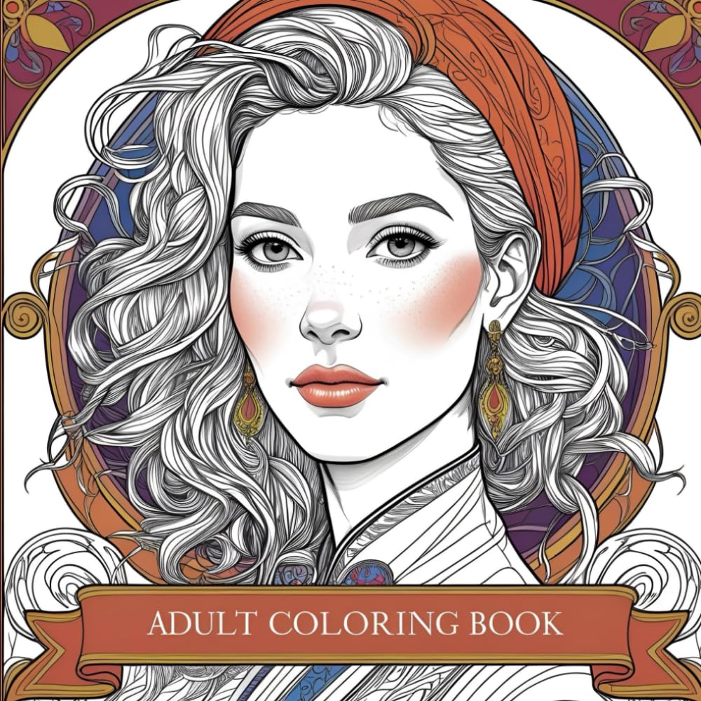 ADULT COLORING BOOK: Intricate Nature and People Designs for Mindful Coloring