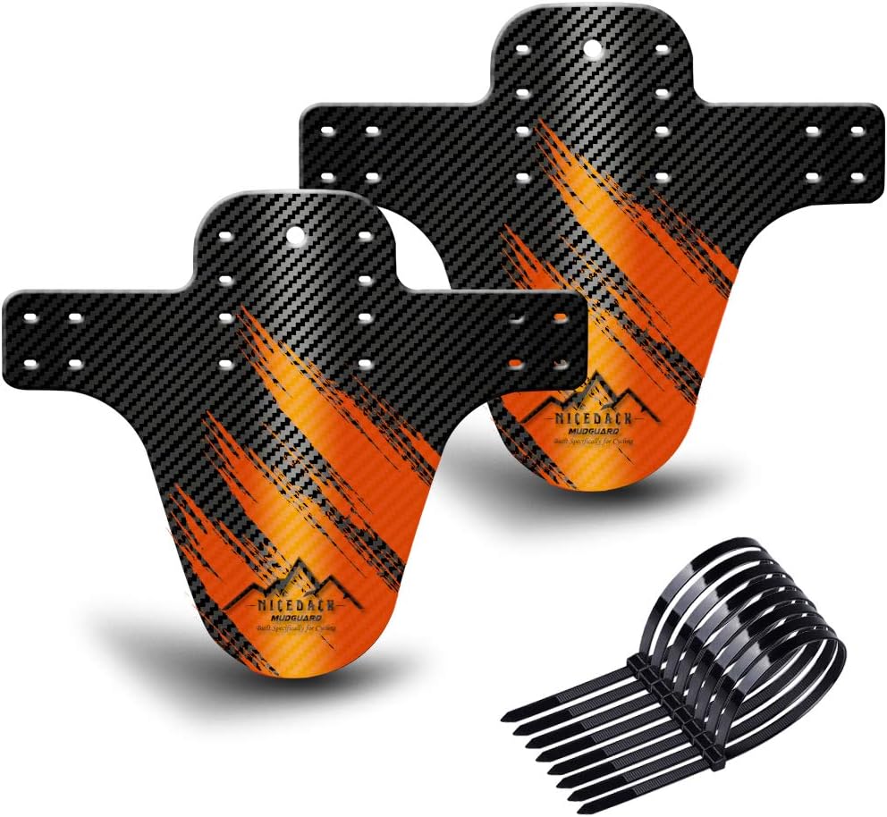 NICEDACK Bike Fender, Adjustable MTB Mud Guard, Front and Rear Compatible Mudguards, Easy to Install, Fits 26", 27.5", 29" Fat Tire Bikes and All Disc Brake Bicycles