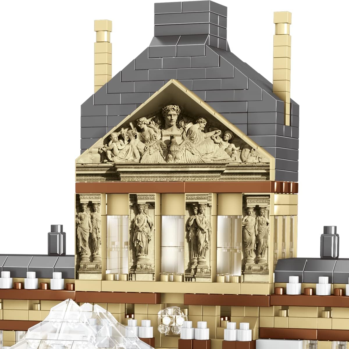 Aigidusansu Paris Louvre Micro Blocks Set, 3377pcs World Architecture Mini Diamond Blocks Bricks - Image 3