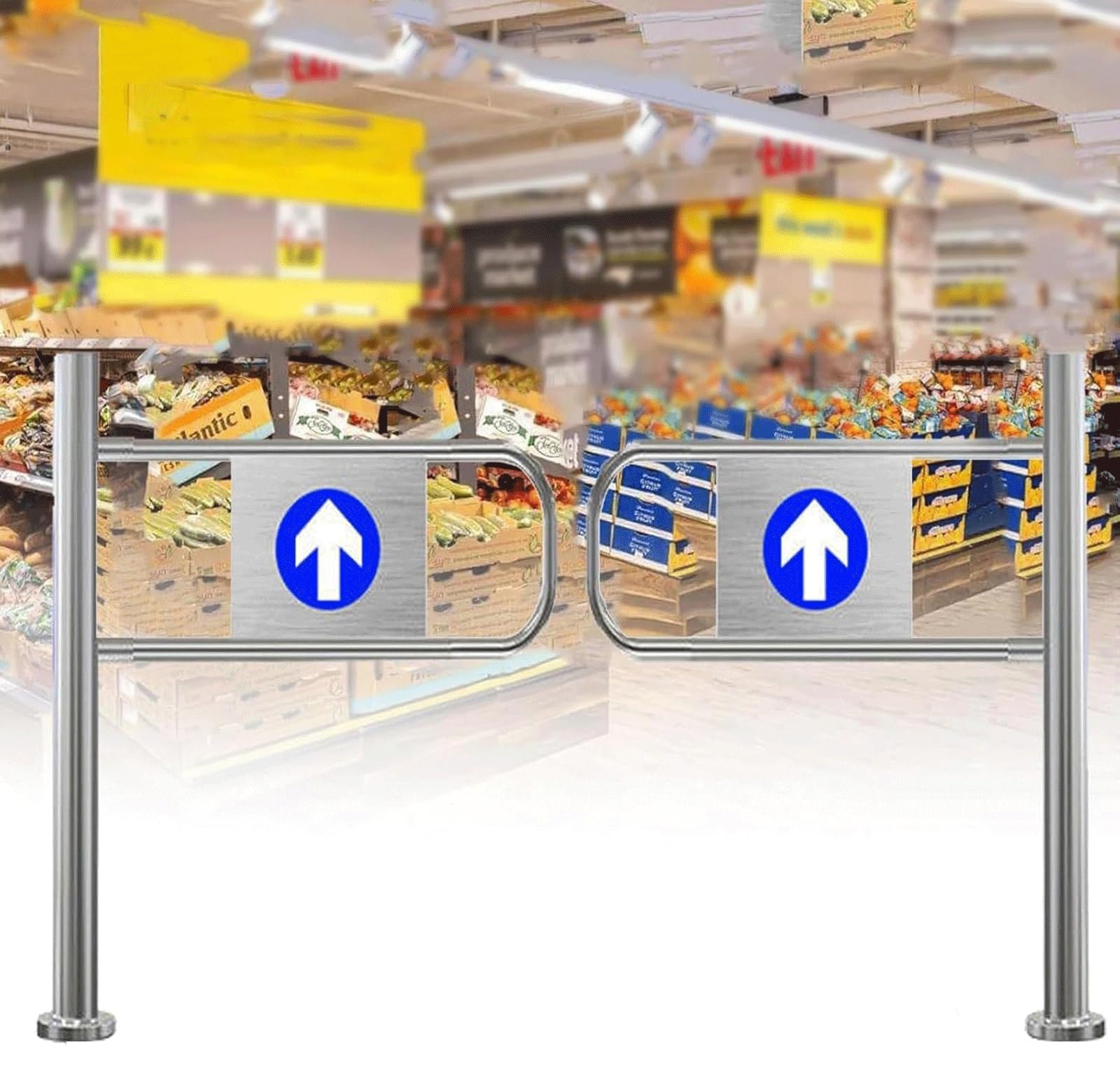 Portail basculant automatique pour sécuriser les accès de supermarché