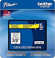 Vista 68 de Brother P-touch TZe-M31 Cinta laminada de primera calidad con impresión en negro mate, 12 mm (0.47”) de ancho x 8 m (26.2’) de largo, TZEM31