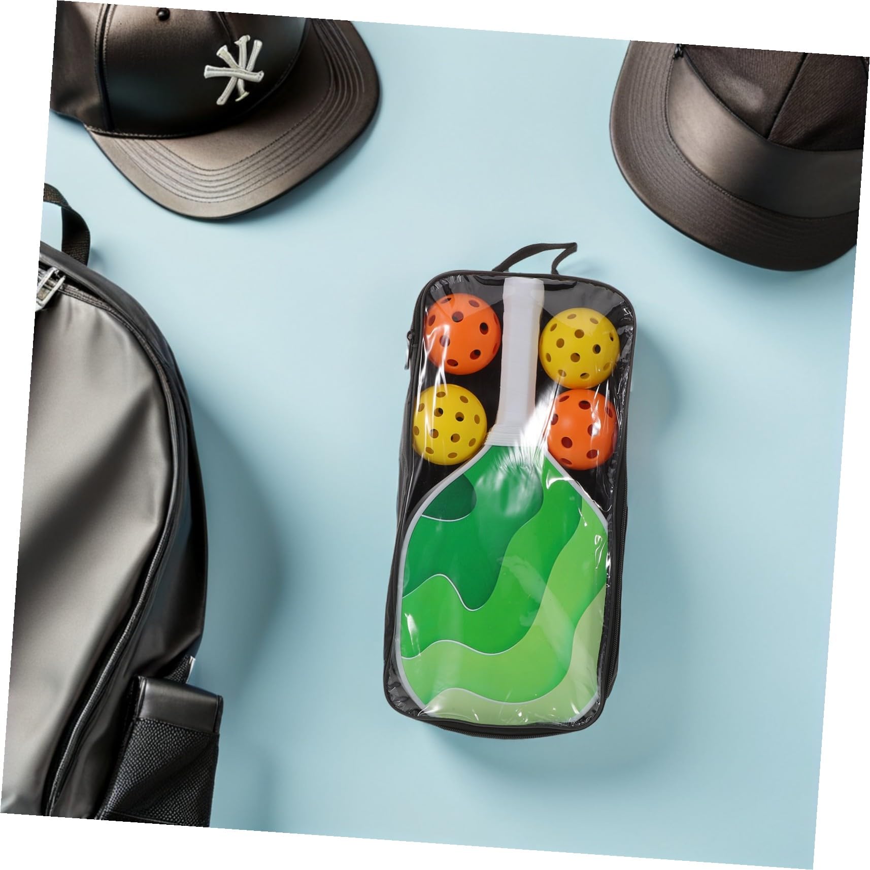 Anneome Set di Racchette da Pickleball in Legno per Principianti | Palle e Borsa Inclusi, Uso Indoor e Viaggio, Design Vivace e Bilanciato per Controllo