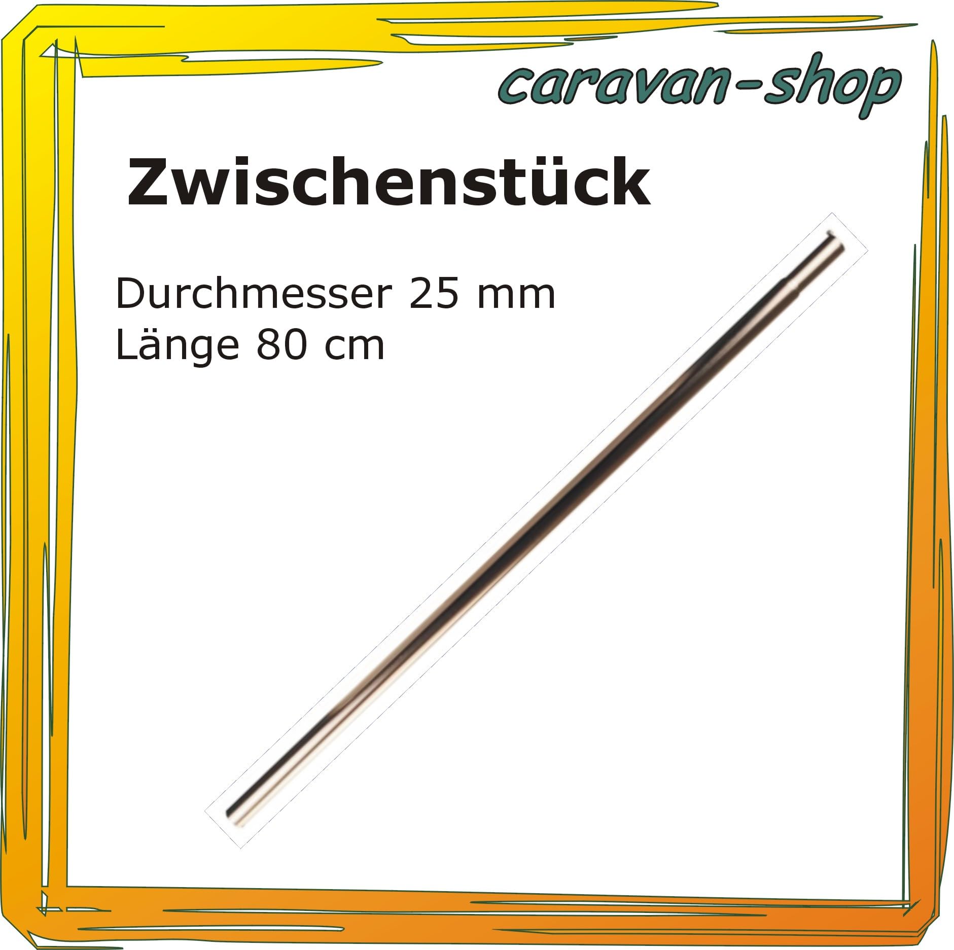Zwischenstück 80 cm x 25 mm, Verlängerung Zeltstange Zelt Gestänge Tarp Vorzelt Sport & Freizeit
