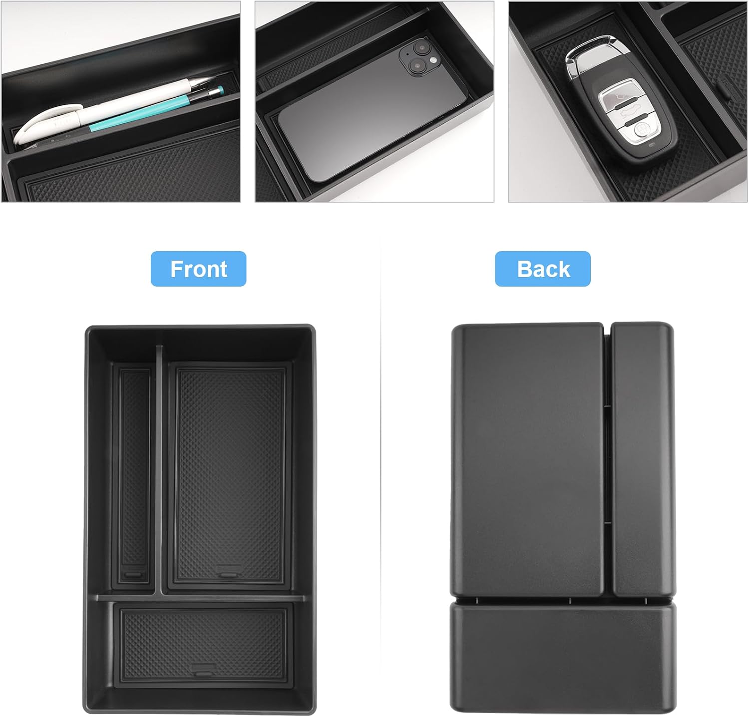 2022 2023 2024 2025 2026 NX 250/350/350h/450h+ Center Console Organizer for Lexus NX, Durable ABS Plastic&Anti-slip Rubber Console Armrest Tray Insert 2026 2025 NX250/350/350h/450h+ Accessories