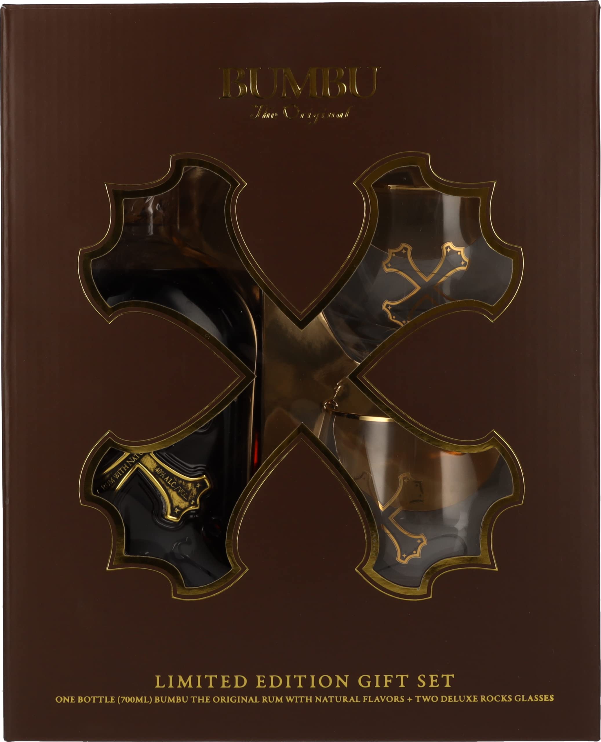 Bumbu The Original 40% Vol. 0,7l in Geschenkbox mit 2 Gläsern