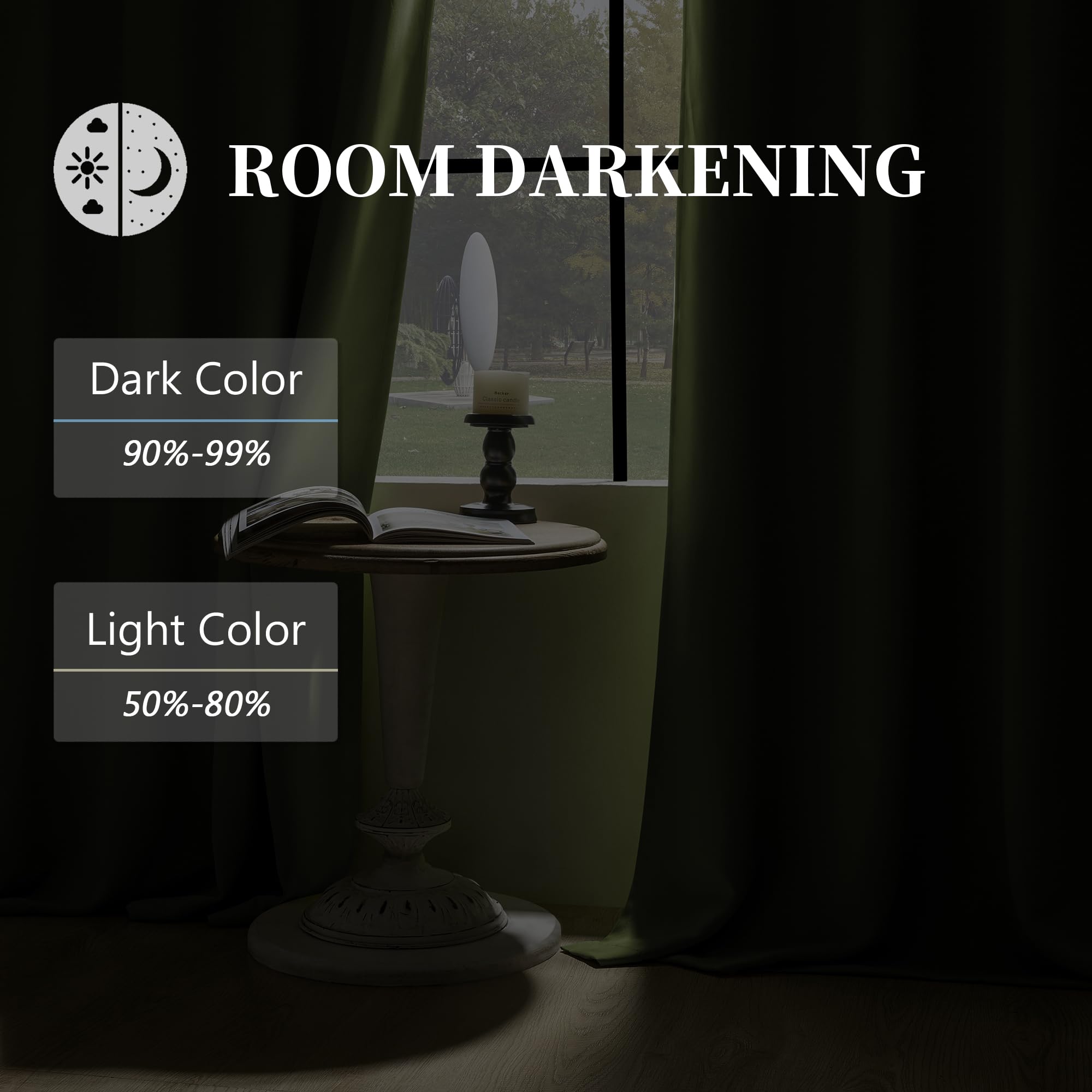 HUTO Blackout Curtains and Drapes for Bedroom - Image 4
