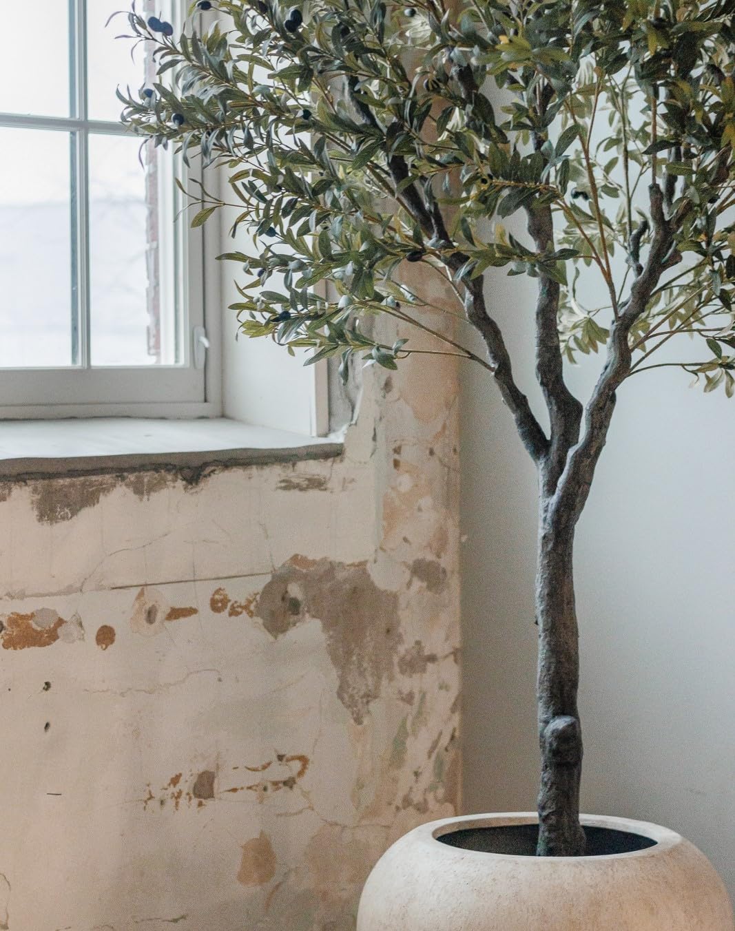 VYNT Olive Tree Artificial 10 Feet Tall, Fake Indoor Tree, Faux Decorative Tree