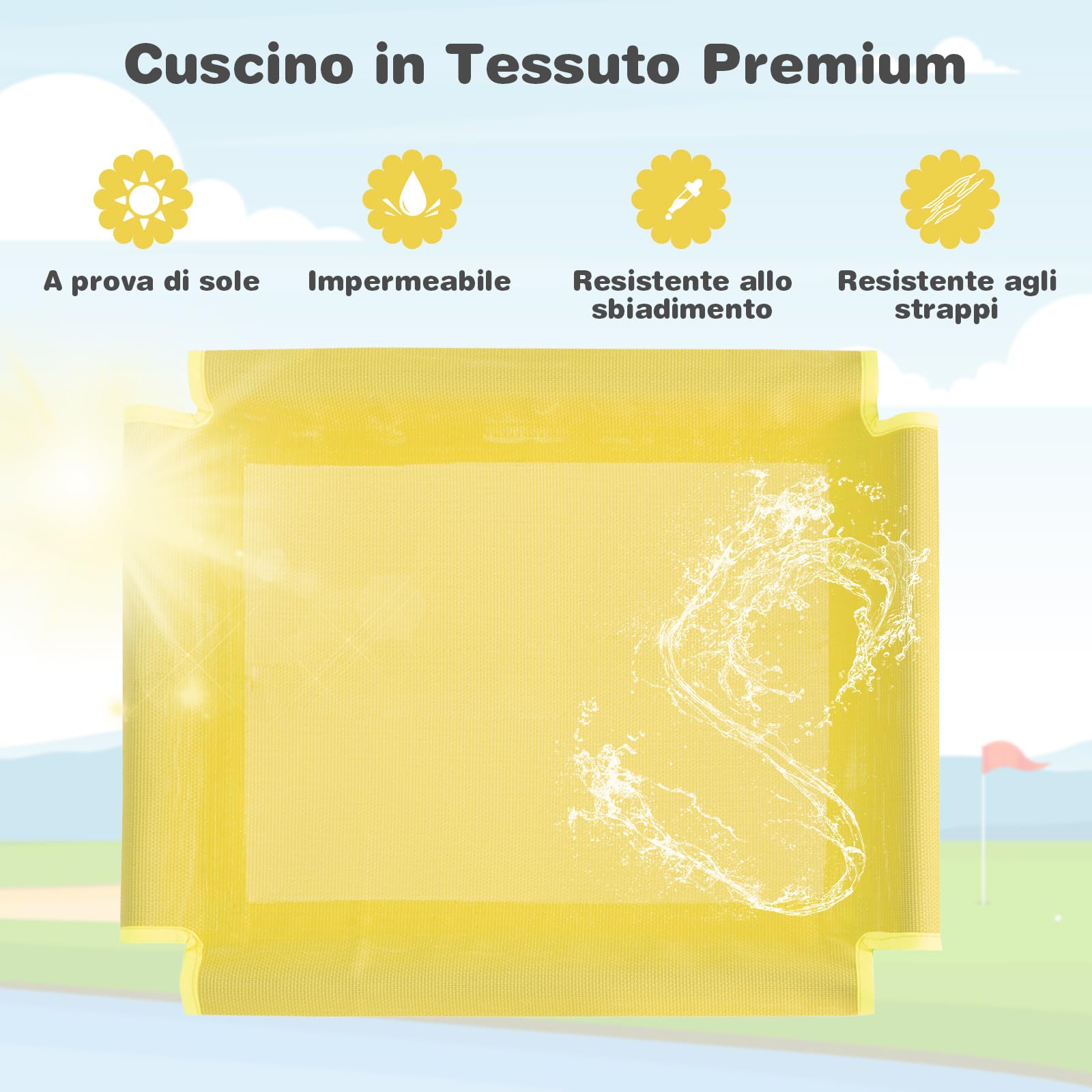 COSTWAY Cupola di Arrampicata, Struttura per Arrampicata con Scivolo, Capacità di Carico di 180 KG, per Bambini da 3 a 10 Anni, Ideale per Palestra, Cortile e Giardino (Verde+Giallo)