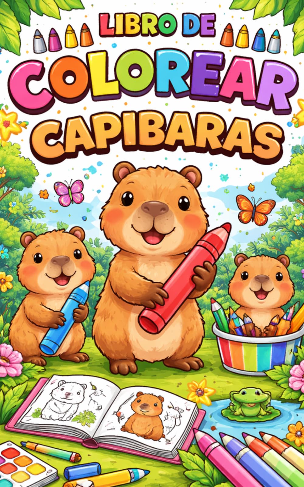 LIBRO PARA COLOREAR DE CAPIBARA