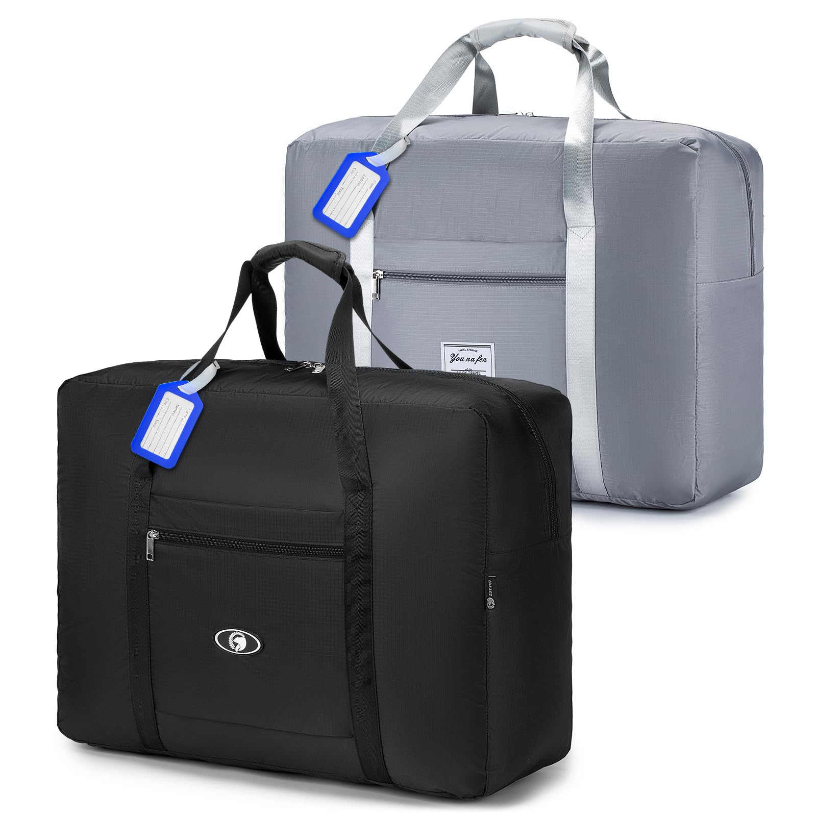 SPAHER 2X Bolsas de Viaje Plegable 55 x 40 x 20 Tui Airways Lufthansa Equipaje de Mano Bolsa de Cabina Maletas Viaje Bolsas para Viaje Bolso Maternidad Hospital Bolso Equipaje 45L