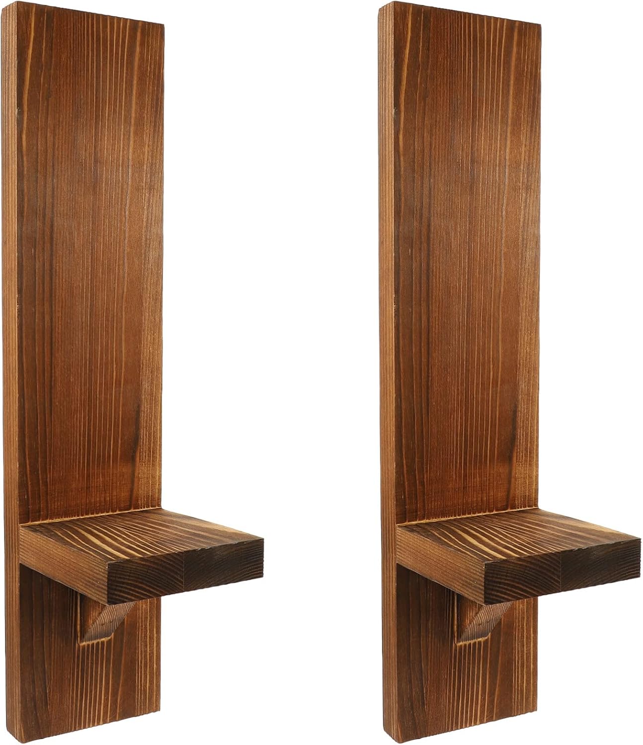 1 Pair Wooden Wall-Mounted Wax Table Wall Sconce Candle Holder Pillar Candle Sconce Farmhouse Candle Sconce Hanging Candle sconces Rustic Candle Holder Wedding Lantern