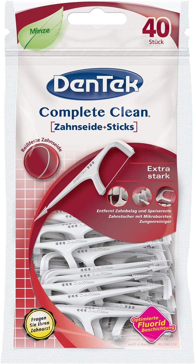 DenTek Complete Clean Dental Floss Sticks 40 Count Amazon.de Health