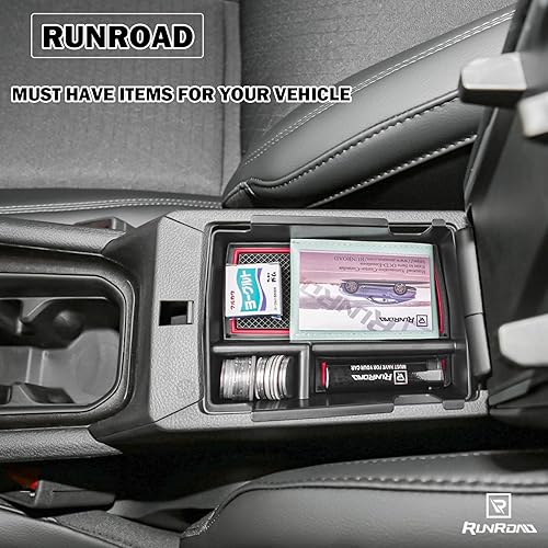 Miniatura 7 de RUNROAD Bandeja organizadora de consola central compatible con Jeep Compass 2022 2023 2024 2025, soporte para monedas, bandeja para reposabrazos,