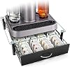 Cocktail Beverage Storage Drawer for Bartesian Capsules, Cocktail Pod Holder Organizer for Bartesian Cocktail Machine Compatible with BEV by Black & Decker Cocktail Machine, Holds Up to 36 Capsules