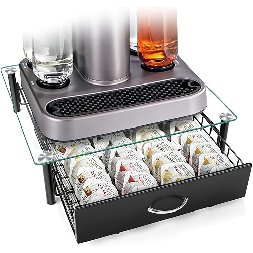 Cocktail Beverage Storage Drawer for Bartesian Capsules, Cocktail Pod Holder Organizer for Bartesian Cocktail Machine Compatible with BEV by Black & Decker Cocktail Machine, Holds Up to 36 Capsules