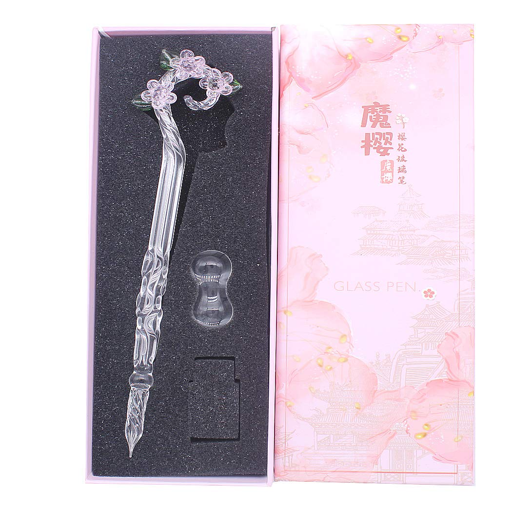 Amazon.com : SIPLIV Handmade Glass Dip Pen - Sakura Crystal Magic