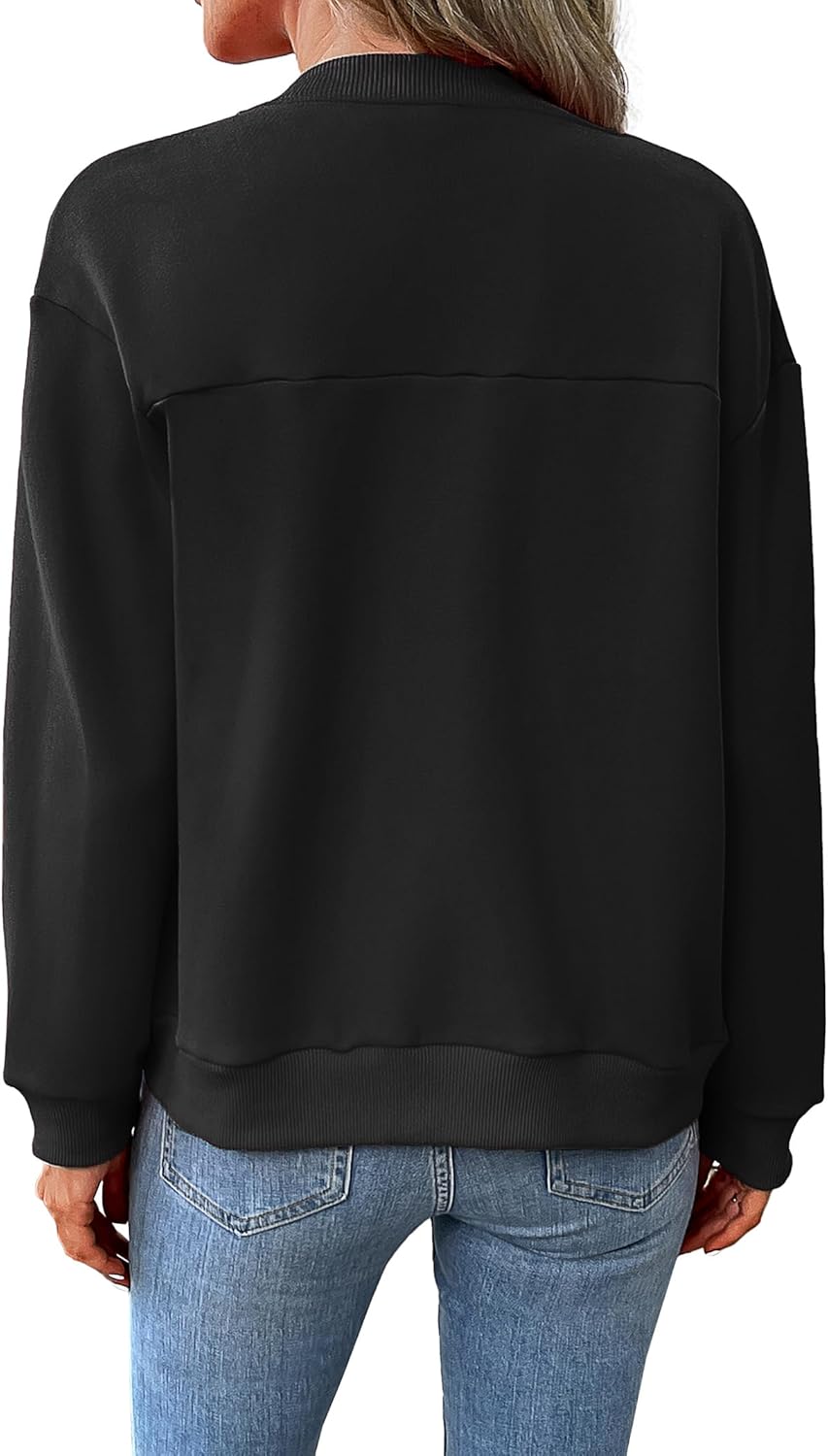 Women's Zip Up Sweatshirts Jackets Long Sleeve Bomber Jacket Casual Outwear with Pocket
