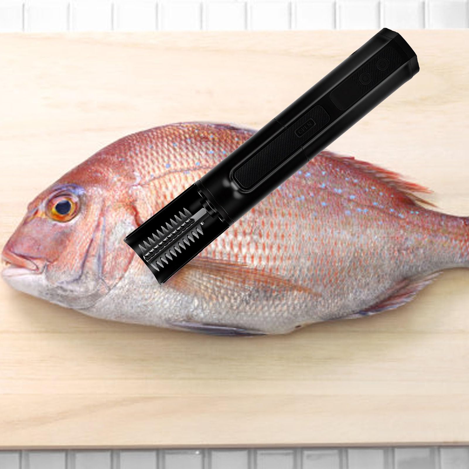 Qcwwy Raspador de Escamas de Pescado Automático a Prueba de Agua Removedor de Escamas de Pescado Eléctrico Impermeabilización Escalador de Peces Completamente Inalámbrico Herramienta Descalcificadora
