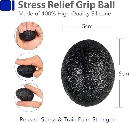 Miniatura 5 de Kit de entrenamiento de fuerza de agarre con ejercitador de dedos, fortalecedor de agarre de mano, ejercitador de extensión de mano, bola de alivio