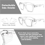 UKNOW Safety Glasses - Anti Fog Lenses - Eye Protection with Side Shields - ANSI Z87.1 Protective Eyewear - UV Protection